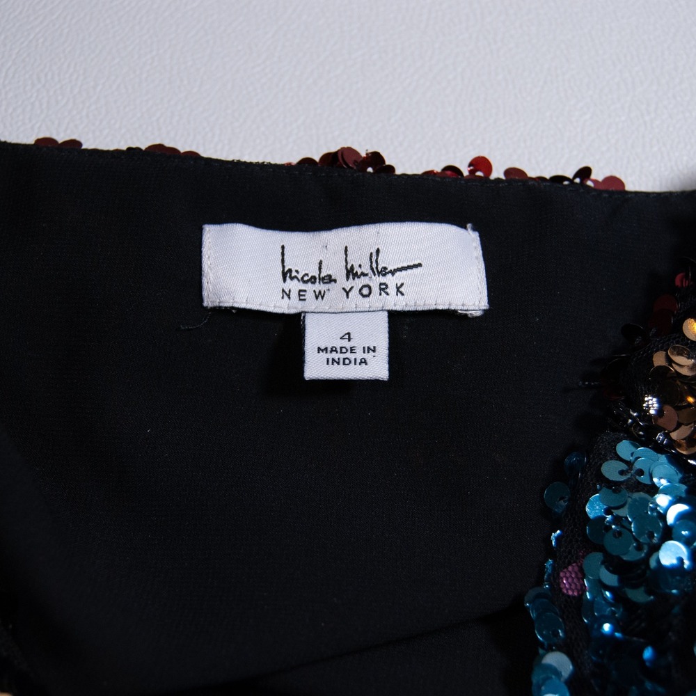 Nicole Miller Skirt Size‎ 4 Rainbow Sequin Party Mini Cocktail Festival Holiday - Picture 3 of 9